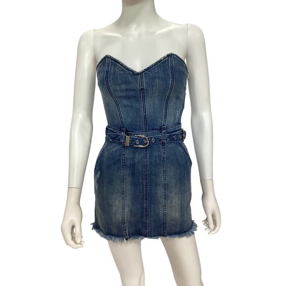 Retrofete Denim Blue Ashlyn Dress Size XS - Picture 2 of 4